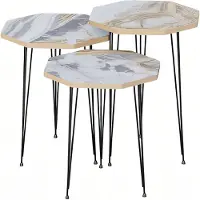 AEA Moderner grauer Couchtisch aus Holz und Metall