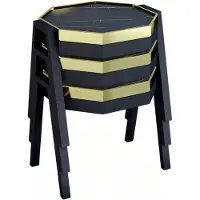 AEA Elegantes schwarzes Couchtisch-Set aus Holz im modernen Design