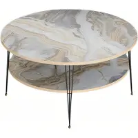 AEA Mehrfarbiger Holz-Couchtisch im modernen Design