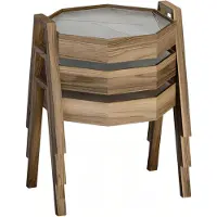 AEA Couchtisch-Set aus Holz in Braun modern elegant