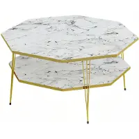 AEA Weißer Holz Couchtisch modern stilvoll