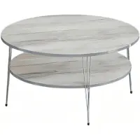 AEA Grauer Holz Couchtisch modern eleganter Wohnzimmertisch