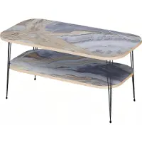 AEA Moderner bunter Couchtisch aus Holz mit lebendigen Farben