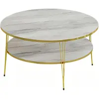 AEA Grauer Holz-Couchtisch modern elegant für Wohnzimmer