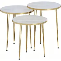 AEA Moderner Beiger Couchtisch aus Holz und Edelstahl