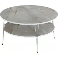 AEA Moderner grauer Couchtisch aus Holz mit stilvollem Design