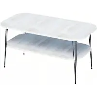 AEA Eleganter weißer Couchtisch aus Holz mit modernem Design
