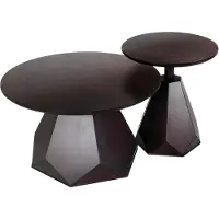 AEA Eleganter brauner Couchtisch aus Holz im klassischen Stil