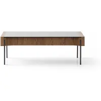 AEA Eleganter brauner Couchtisch aus Holz für modernes Wohnzimmer