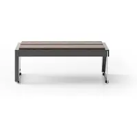 AEA Moderner Brauner Couchtisch Rechteckiger Wohnzimmer Holztisch