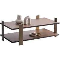 AEA Brauner Rechteckiger Designer Couchtisch Stilvolle Wohnzimmer Tische