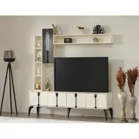 Xl Moebel Gmbh Wohnwand TV Ständer Regal Wohnzimmer Set 4tlg Holzmöbel Modern Wandschrank