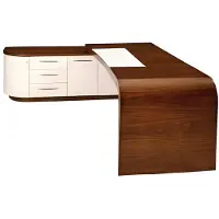 AEA Eckschreibtisch Braun Home Office Tisch groß Chef Tische Schreibtisch Möbel