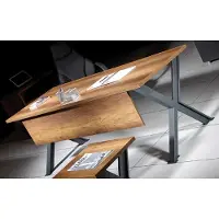 AEA Schreibtisch Holztisch MetallBeine X-Tischbeine Bürotisch Arbeitstisch