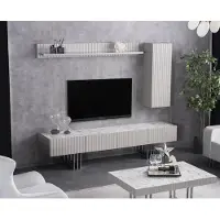 AEA Sideboard Wandschrank Wohnwand TV Lowboard Wandregal Schrank Marmoroptik