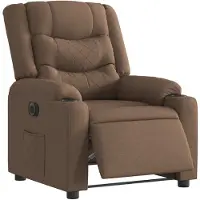 vidaXL Relaxsessel Elektrisch Braun Stoff