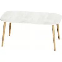 AEA Eleganter weißer Couchtisch aus Holz im minimalistischen Design