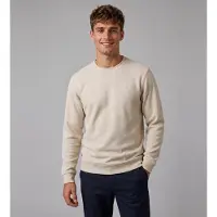 GUESS für Herren. M6YQ24K4245 Strukturiertes Sweatshirt mit langen Ärmeln in Beige (M), Lässig, Baumwolle
