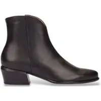 Wonders für Damen. D-2001_5716_5792 Fei 01 Stiefeletten aus Leder Schwarz (40), 3 bis 5 cm, Reißverschluss, Lässig