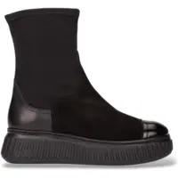 Wonders für Damen. A-5207_941_5792 Stiefeletten aus Leder Xfly 07 Schwarz (39), Wohnung, Reißverschluss, Lässig