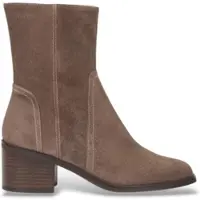Wonders für Damen. H-6511_5713_9406 Leder-Stiefeletten Tadita 11 Braun (38), 5 bis 8 cm, Spaltleder, Reißverschluss, Lässig, Klassisch
