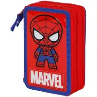 KARACTERMANIA Marvel Spiderman Glide Filled Triple Mäppchen Rot Mann Rot One Size