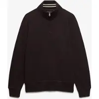 Superdry für Herren. M2014700A Essential Serif Logo Half-Zip-Sweatshirt bordeauxrot (XL), Lässig, Baumwolle