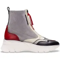 Hispanitas für Damen. CHI243628 Sportliche Lederstiefelette grau, mehrfarbig (35), 3 bis 5 cm, Reißverschluss, Lässig