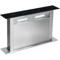 Klarstein Downdraft-Dunstabzugshaube, Versenkbare Abzugshaube, Leise Dunstabzugshauben mit Filter, Dunstabzugshaube 60cm, Umluft/Abluft Dunsthaube mit 4 Stufen, Dunstabzug 430 m³/h Luftstrom