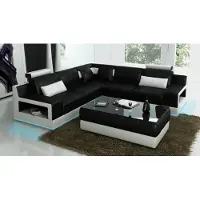 AEA Ledersofa Couch Wohnlandschaft Ecksofa Eck Garnitur Design Modern Sofa L6005B