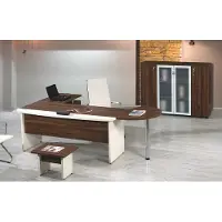 AEA Gruppe Büro Eckbürotisch Arbeitszimmermöbel Schrank 3tlg Holz Braun