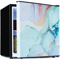 Klarstein CoolArt 45L Mini-Kühlschrank EEK E Gefrierfach 1,5l Designtür Mehrfarbig
