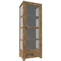 AEA Vitrinenschrank Holzbeige Elegant Zeitloser Stauraum