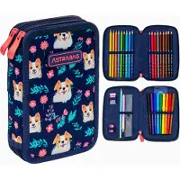Astrabag Schulstiftetui Mit Ausstattung, Aufklappbar, Doppelt, Astra Dear Puppy Händchen