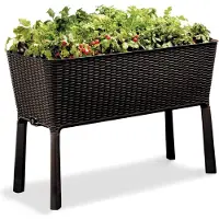 Keter -Easy Growing-Hochbeet in Rattanoptik-braun-6087