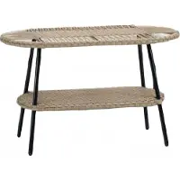AEA Couchtisch Luxus Möbel Terrasse Design Hochwertig Rattan Oval Modern Möbel