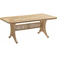 AEA Couchtisch Luxus Rattan Hochwertig Beige Moderner Kaffeetisch Beistell Design