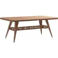 AEA Couchtisch stilvoll Rattan Braun Luxus Hochwertig Moderner Design Kaffeetisch