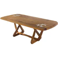 AEA Moderner Couchtisch aus Holz in Braun-Optik