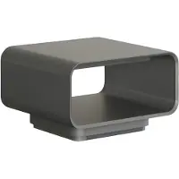 AEA Couchtisch Wohnzimmertisch Modern Schwarz Grau Design Offenes Fach Minimal Stil