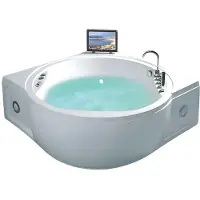 AEA Acrylwanne Whirlpool Blubberbad Hydromassagewanne Spa-Bad Whirlwanne 154x154 cm
