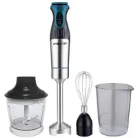 Muvip Handmixer aus Edelstahl, 1200 W + Zubehör, 2 Geschwindigkeitsstufen, Gehäu
