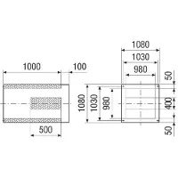 Maico Sockelschalldämpfer SDVI 80-90 Nennweite 800-900, Sockelschalldämpfer von - 0073.0065