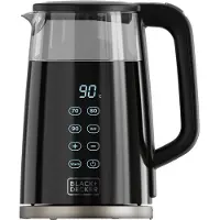 Black & Decker Wasserkocher Glas Schwarz 1,7L