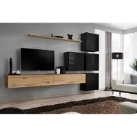 Xl Moebel Gmbh Holzmöbel Wohnwand TV-Ständer Wand Regal Komplett Luxus Garnitur Set