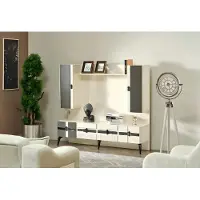AEA Modern Wohnwand Komplett Holzmöbel Wohnzimmer Luxus Regal TV Ständer