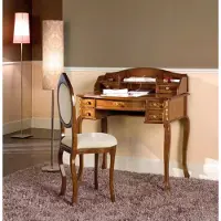 Xl Moebel Gmbh Klassischer Schreibtisch mit Braunem Holzstuhl in Einem Arbeitszimmer