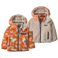 Patagonia - Baby Reversible Tribbles Hoody - Winterjacke Gr 2 Years beige