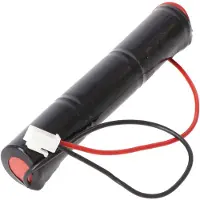AccuCell Notleuchtenakku NiCd 3,6V 1800mAh L1x3 Sub-C mit 200mm Kabel und Stecker beidseitig ersetzt Saft 784511, Abmessungen 23 x 138 mm (Ø x H)