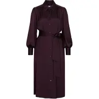 Seidensticker Sommerkleid , Damen, Gr. S (36), Normalgrößen, lila (bordeaux), 75% Acetat, 25% Polyester, unifarben, regular fit, Kleider Sommerkleid, 1/1 Kragen Uni